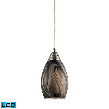 1 - Подвесной светильник из сатинированного никеля - светодиод с яркостью до 800 люмен (эквивалент 60 Вт) во всем диапазоне Macy's