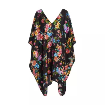 Sognatore Nero High-Low Cover-Up Kaftan Johnny Was