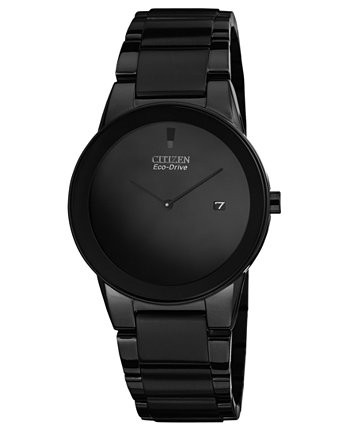 Мужские часы Eco-Drive Axiom с черным ионным покрытием из нержавеющей стали с браслетом 40 мм AU1065-58E Citizen