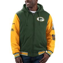 Men's G-III Sports by Carl Banks Green/Gold Green Bay Packers Player Option Full-Zip Hoodie In The Style