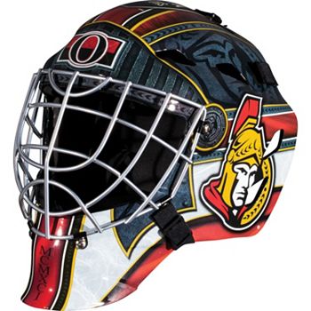 Вратарский шлем Franklin Sports Youth Ottawa Senators GFM 1500 для уличного хоккея, официальные цвета NHL, для детей 6-12 лет, ABS пластик Franklin Sports