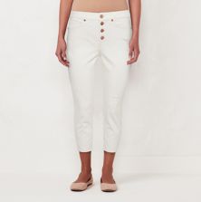 Женские джинсы скинни до щиколотки LC Lauren Conrad с необработанным краем и высокой талией LC Lauren Conrad