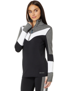 Женская Спортивная одежда Hot Chilly's Micro Elite Chamois Color-Block Zip-T Hot Chilly's