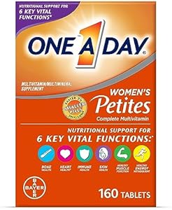 One A Day Women’s Petites Multivitamin,Supplement with Vitamin A, C, D, E and Zinc for Immune Health Support, B Vitamins, Biotin, Folate (as folic acid) & more,Tablet, 160 count One A Day