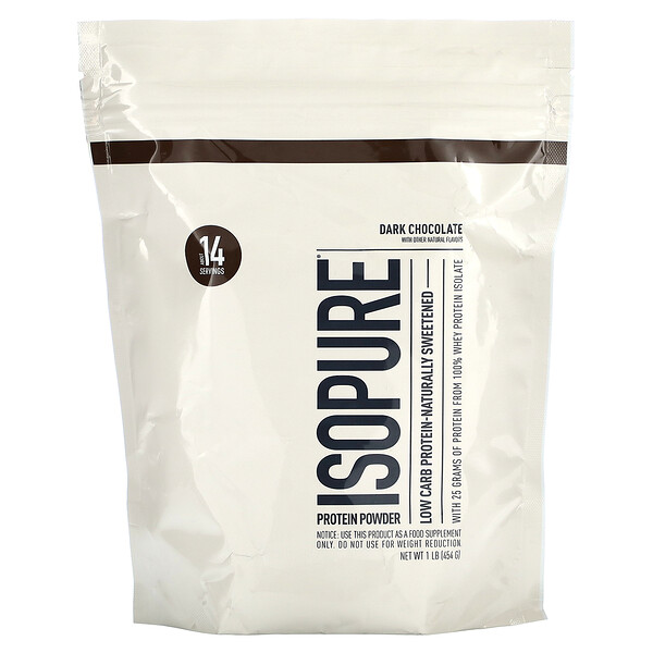 Протеин с низким содержанием углеводов, Темный шоколад - 454 г - Isopure Isopure