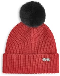 KARL LAGERFELD Women's Beanie Ribbed Sunglasses Pin Hat Karl Lagerfeld