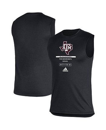 Мужская черная футболка без рукавов Texas A&M Aggies Sideline Locker Tag AEROREADY Creator Adidas