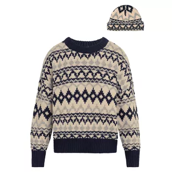 Двухсекционный свитер из смесовой шерсти Tis The Season &amp; Комплект шапок FAVORITE DAUGHTER