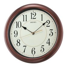 Seiko 13 & # 34; Пронумерованные деревянные настенные часы с отделкой Seiko