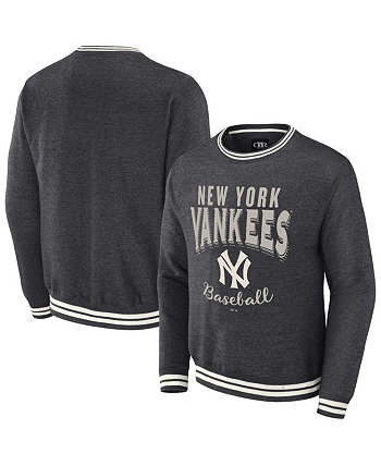 Мужской пуловер в винтажном стиле Darius Rucker Collection от Heather Charcoal Distressed New York Yankees Fanatics