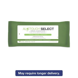 Medline Aloetouch Select Premium Personal Cleansing Wipes 8 x 12 48/Pack MSC263750A Medline