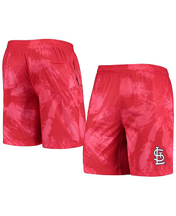 Мужские красные тренировочные шорты St. Louis Cardinals с принтом тай-дай FOCO