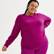 Женский лонгслив PLUS SIZE Tek Gear из ультрамягкого флиса с округлым низом и без бирок Tek Gear