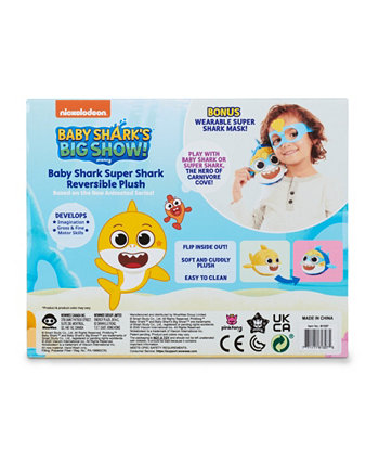 Реверсивная плюшевая акула Big Show превращается в плюшевые игрушки Super Shark Flip Plushie Baby Shark