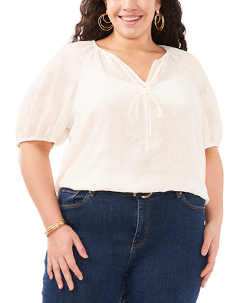 Plus Size Puff-Sleeve Blouse, Created for Macy's Vince Camuto