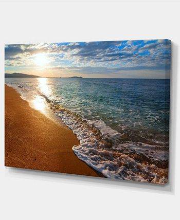 Картина на холсте с изображением большого морского берега на тропическом пляже острова Гили на острове Гили - 32 "X 16" Design Art