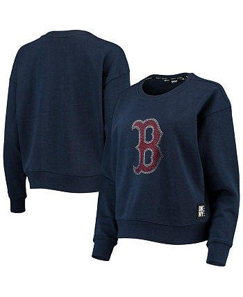 Женская темно-синяя толстовка с пуловером Boston Red Sox Carrie DKNY