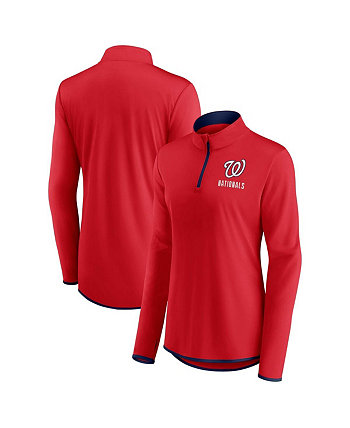 Женская красная куртка Washington Nationals Worth The Drive с молнией на четверть Fanatics