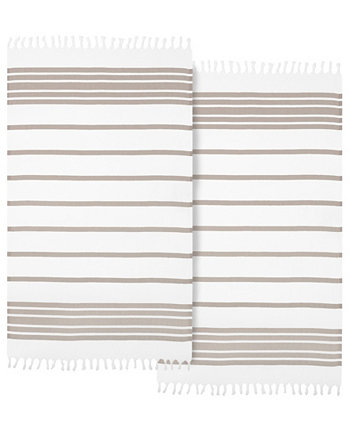 Textiles Herringbone Pestemal Пакет из 2 пляжных полотенец из 100% турецкого хлопка Linum Home