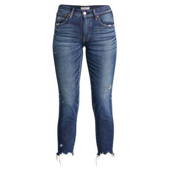 Эластичные джинсы скинни до щиколотки с эффектом потертости Checotah Moussy Vintage