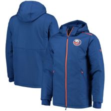 Мужская куртка с капюшоном Royal New York Islanders Authentic Pro Rink Parka с молнией во всю длину с логотипом фанатиков Fanatics