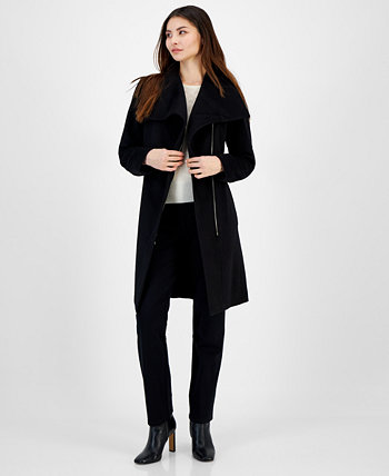 Женское асимметричное пальто с запахом и поясом, созданное для Macy's Michael Kors