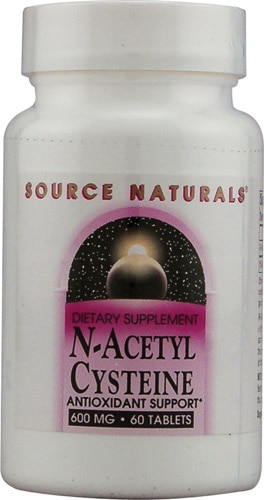 Source Naturals N-ацетилцистеин — 600 мг — 60 таблеток Source Naturals