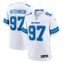 Men's Nike Aidan Hutchinson White Detroit Lions Game Jersey Nitro USA