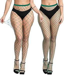 Женские Колготки EVERSWE High Waist Fishnet Tights, Thigh High Suspender Stockings EVERSWE