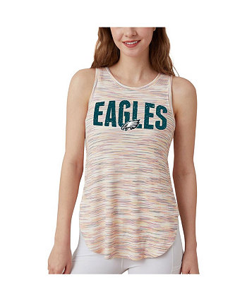 Женская многоцветная майка из трехцветной ткани Philadelphia Eagles Sunray с эффектом потертости Concepts Sport