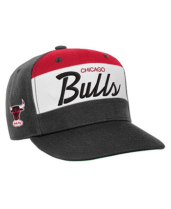Молодежная кепка Snapback с цветными блоками, белая и черная спортивная бейсболка Chicago Bulls для мальчиков и девочек в стиле ретро Mitchell & Ness