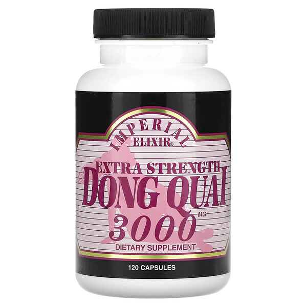 Extra Strength, Dong Quai, 3000 мг, 120 капсул Imperial Elixir