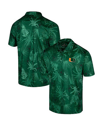 Мужская зеленая рубашка-поло Miami Hurricanes Big and Tall Palms Colosseum