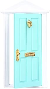 VBESTLIFE Mini Wooden Door,Mini Wooden Door Bright Color Vivid Details Smoother Dollhouse Miniature Fairy Door for 1:12 Doll House Gifts(Light) Vbestlife