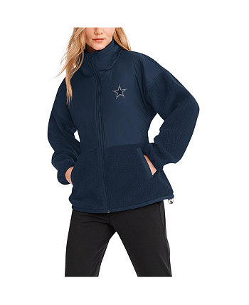 Женская темно-синяя куртка с молнией во всю длину Dallas Cowboys Drew Sherpa DKNY