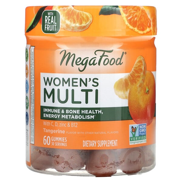 Women's Multi, мандарин, 60 жевательных конфет MegaFood
