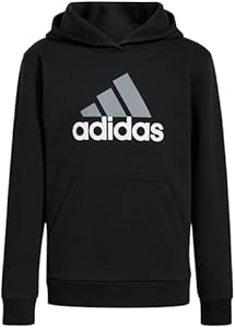 adidas Boys' Long Sleeve Fleece Pullover Hoodie Adidas