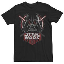 Мужская футболка с портретом и перекрещенными саблями Star Wars Darth Vader Star Wars