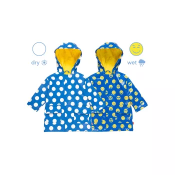 Little Kid's &amp; Kid's Polka Dot &amp; Emoji Raincoat MAGNETIC ME