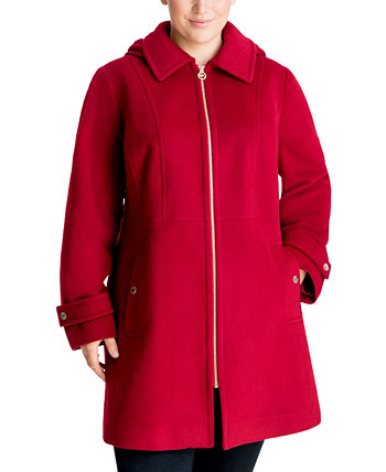Женское пальто больших размеров с капюшоном и острым воротником, созданное для Macy's Michael Kors