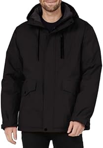 wantdo Men's Recycled Winter Jackets Thicken Parka Coat Warterproof Ski Jacket with Hood Wantdo