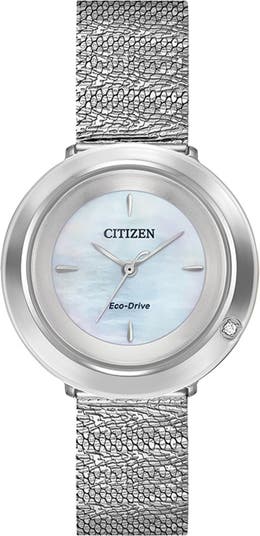 Женские часы Eco-Drive L Ambiluna с браслетом из нержавеющей стали, 32 мм Citizen