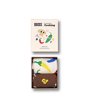 Мужские носки X New York Times Cooking Hothead and Fun Guy Guy, подарок, упаковка из 2 шт. Happy Socks
