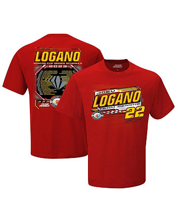 Мужская красная футболка Joey Logano 2023 NASCAR Cup Series Schedule Team Penske