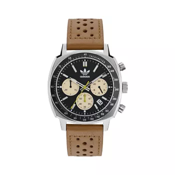 Master Originals One Chrono Stainless Steel &amp; Leather Strap Watch/44MM Adidas
