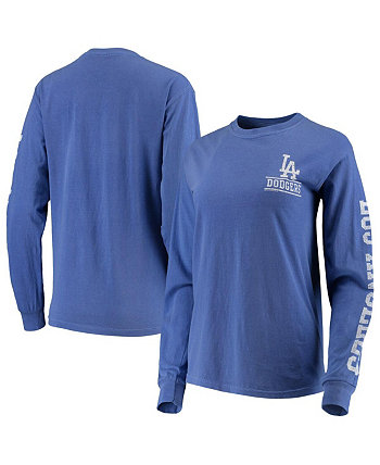 Женская футболка с длинным рукавом Royal Los Angeles Dodgers Pigment Dye Soft As A Grape