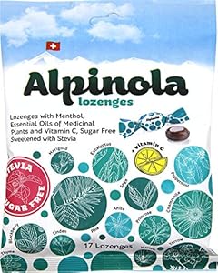 Lozenges (Пастилки) with Menthol, Essential Oils, VIT C and Honey Alpinola