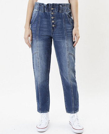 Женские джинсы с высокой посадкой в бумажном мешке Mom Fit Kancan