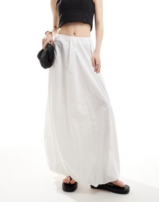 ASOS DESIGN bubble hem maxi skirt in white ASOS DESIGN