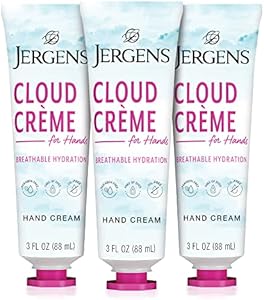 Jergens Cloud Créme Hand Cream, Lotion with Hyaluronic Complex, Non-Greasy & Breathable, 3 oz (Pack of 3) Jergens